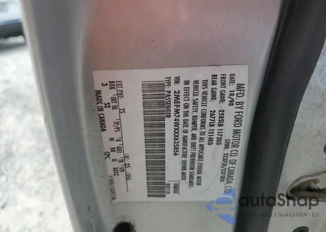 1999 Mercury Grand Marquis Gs z USA, uszkodzony, nr VIN 2MEFM74WXXX635856